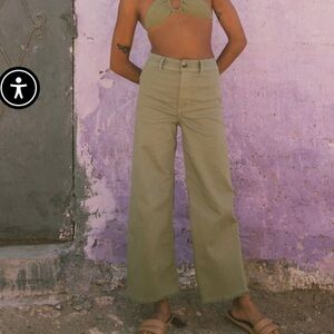 Billabong green wide leg jeans